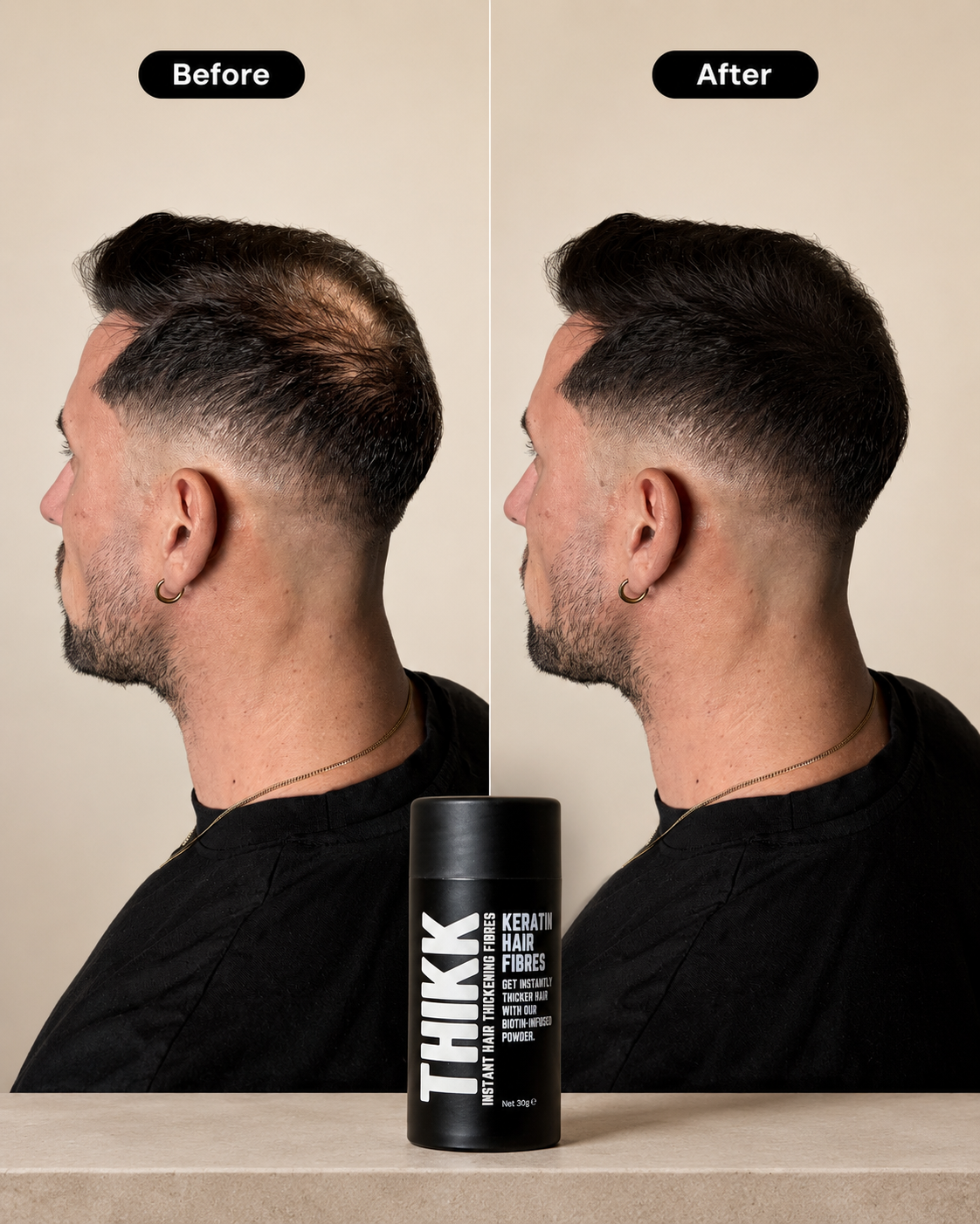 THIKK Keratin Hair Thickening Fibres with Biotin