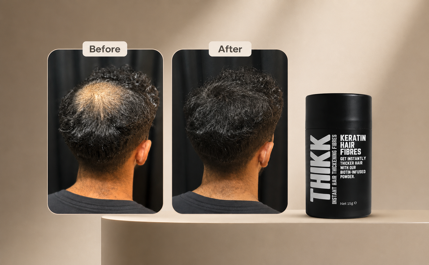THIKK Keratin Hair Thickening Fibres with Biotin