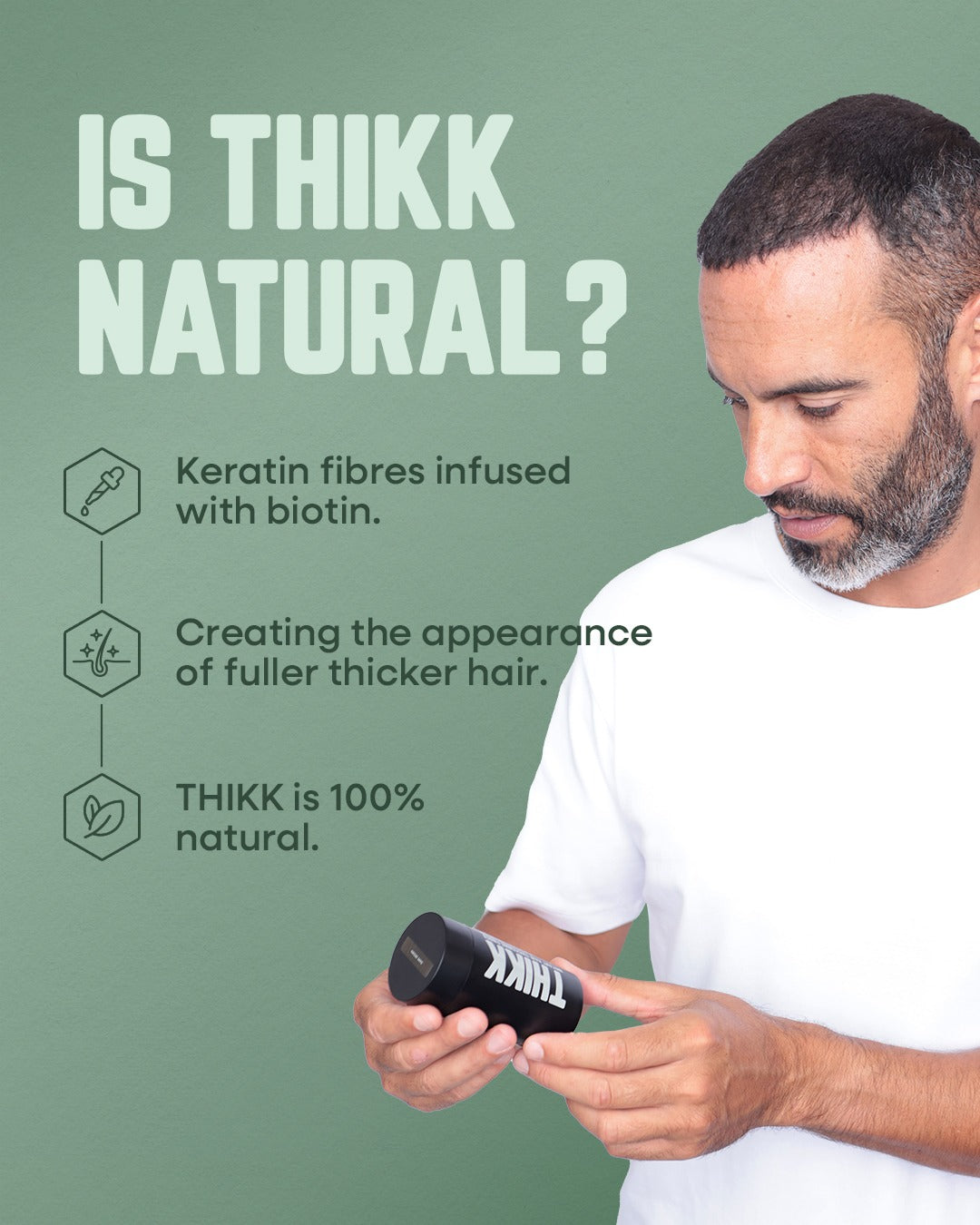 THIKK Keratin Hair Thickening Fibres with Biotin