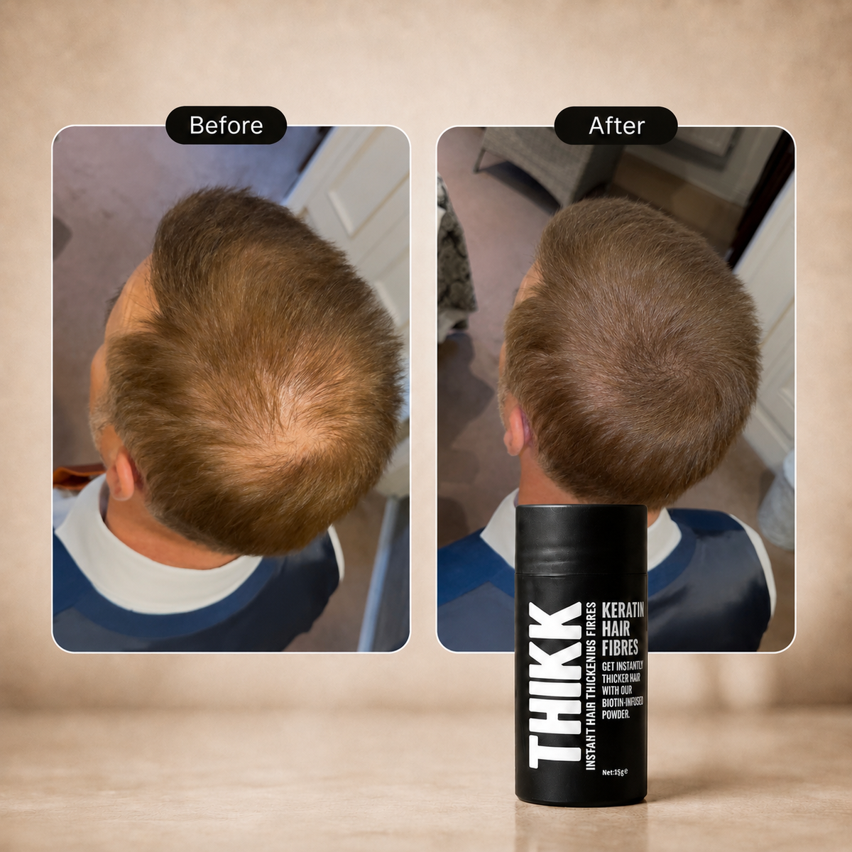 THIKK Keratin Hair Thickening Fibres with Biotin